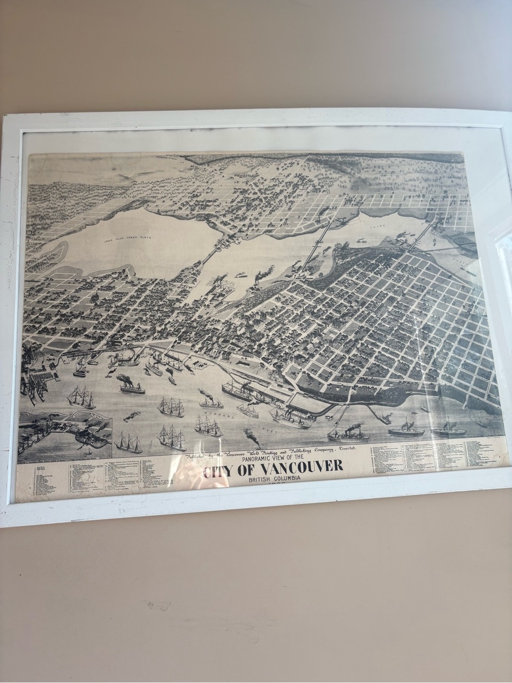 Vintage Map Of Vancouver City
